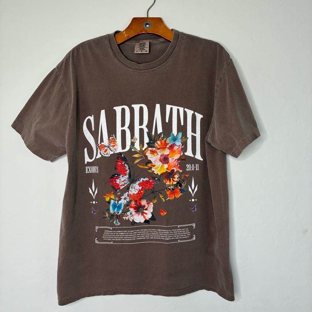 Comfort colors sabbath graphic tee 20:8-11 Size L